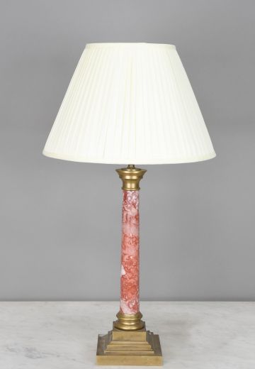 Marbalized Column Table Lamp