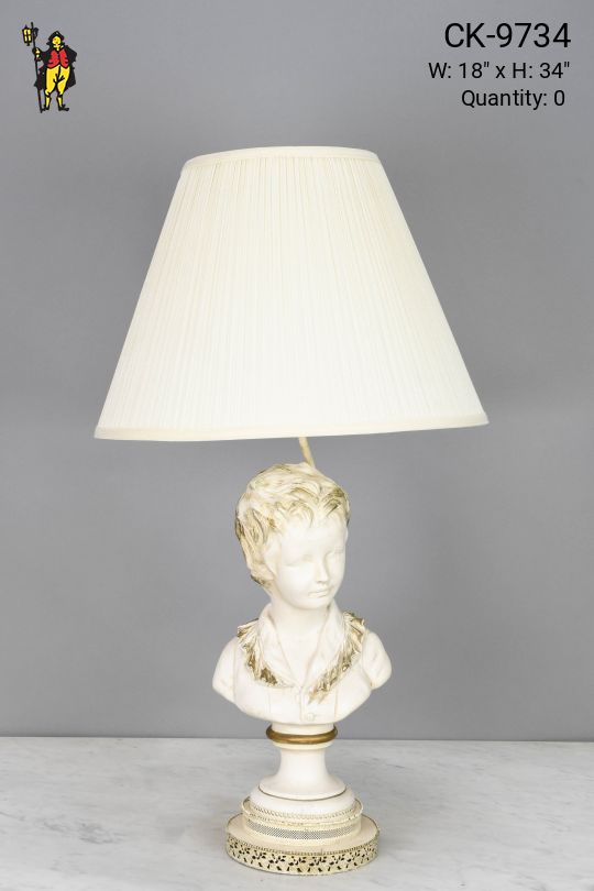 Male Ceramic Bust Table Lamp