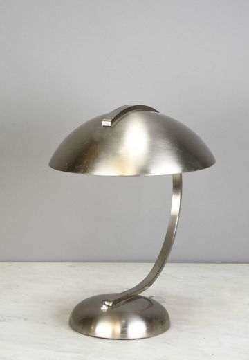 Brushed Chrome Modern Table Lamp