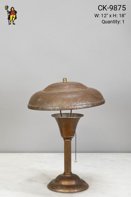 Distressed Metal Shaded Table Lamp