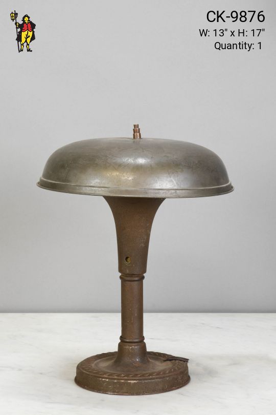 Distressed Metal Shaded Table Lamp