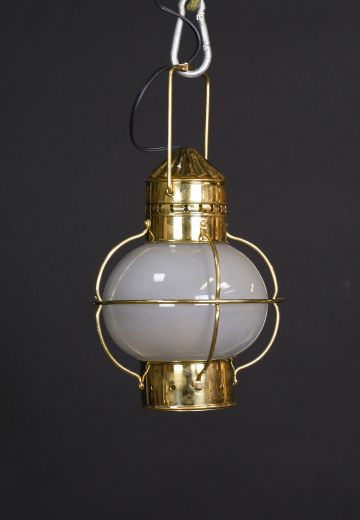 19" Polished Brass Onion Lantern
