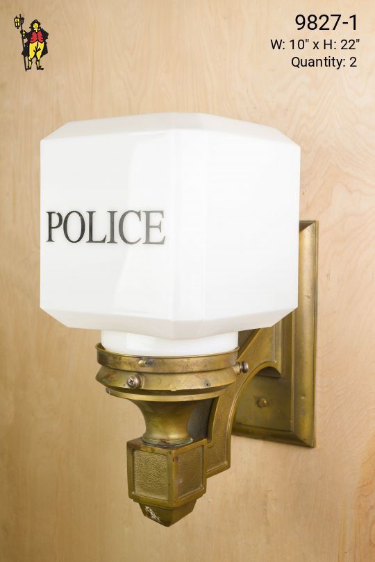 "Police" Brass Wall Sconce