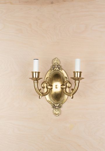 Aged Brass Two Light Wall Sconce