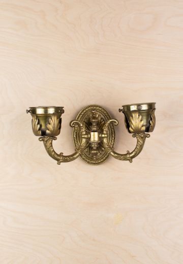 Two Light Floral Arms Wall Sconce