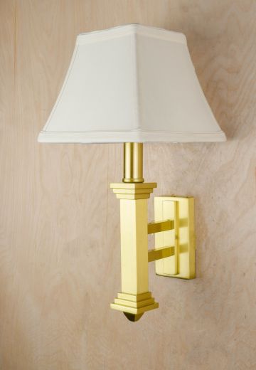 Gold Finished Single Candle Wall Sconce