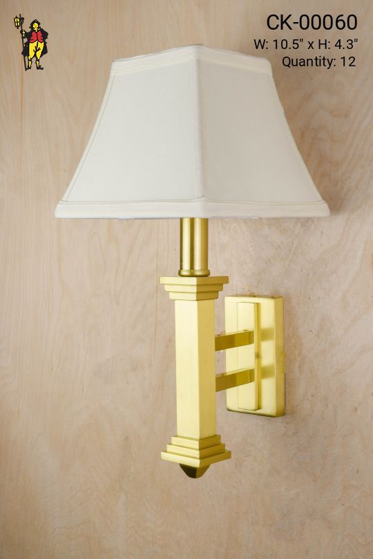 Gold Finished Single Candle Wall Sconce