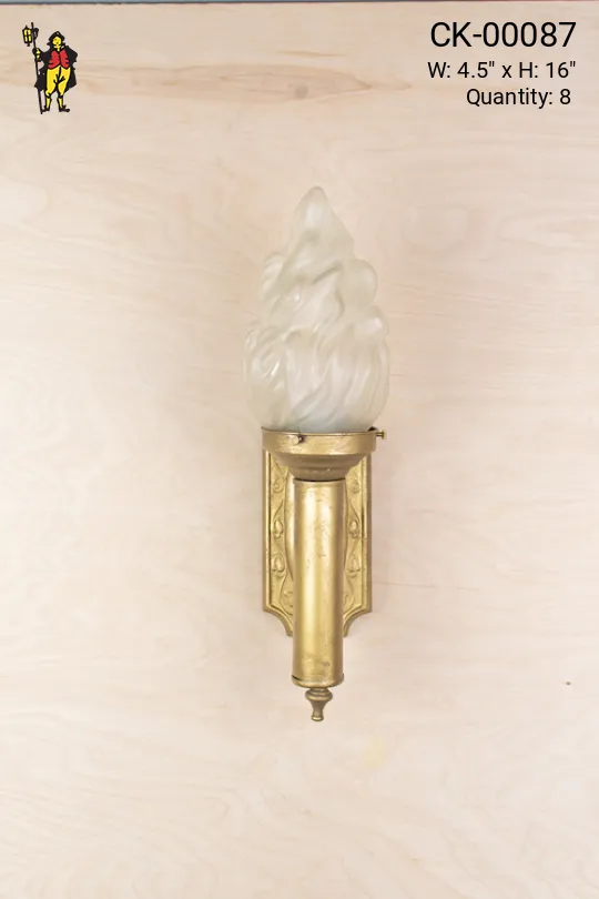 Torch Style Brass Wall Sconce