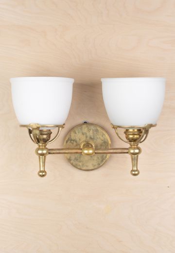 Two Light Wall Sconce w/Frosted Glass Shades