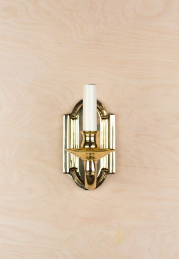 One Light Polished Brass Wall Sconce