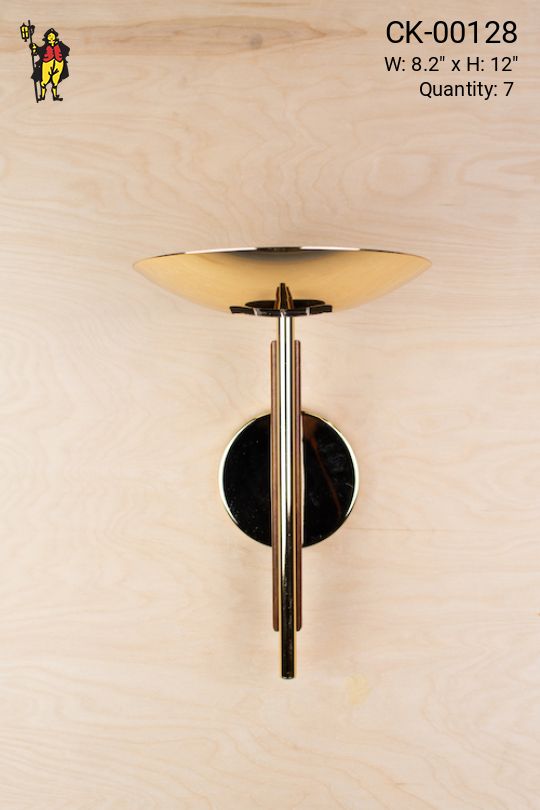 Polished Brass Uplight Wall Sconce