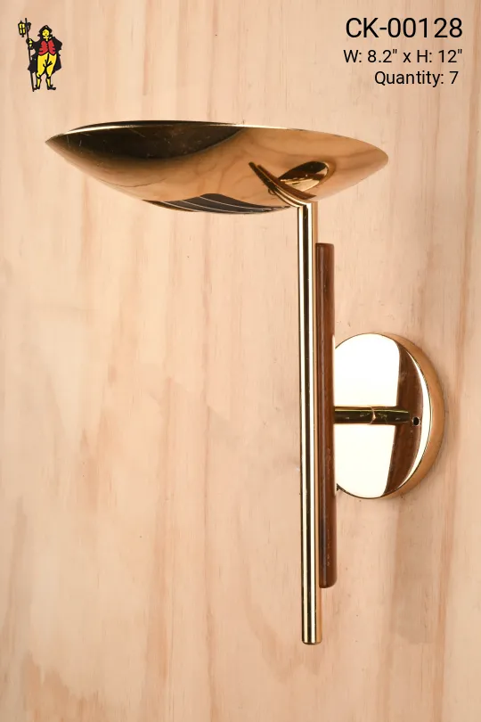 Polished Brass Uplight Wall Sconce