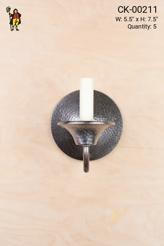 Single Candle Arm Candle Wall Sconce