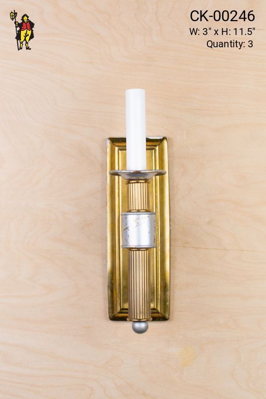 Brass Single Candle Wall Sconce