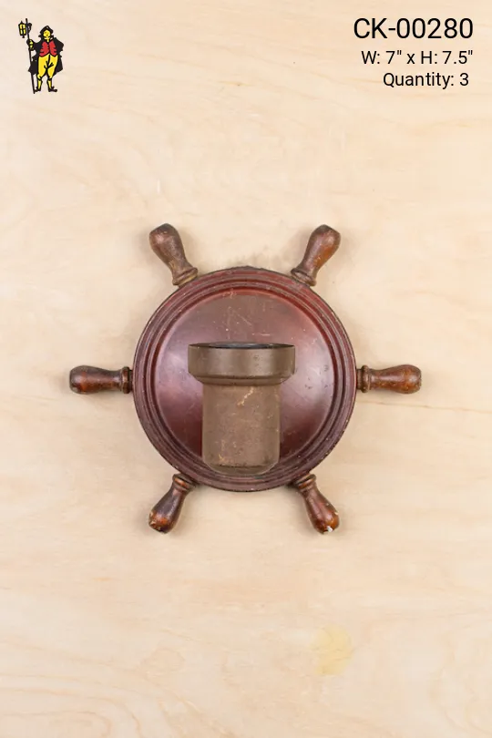 Nautical Wooden Wall Sconce