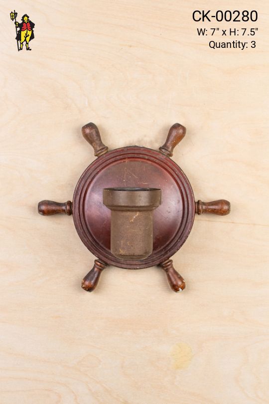 Nautical Wooden Wall Sconce