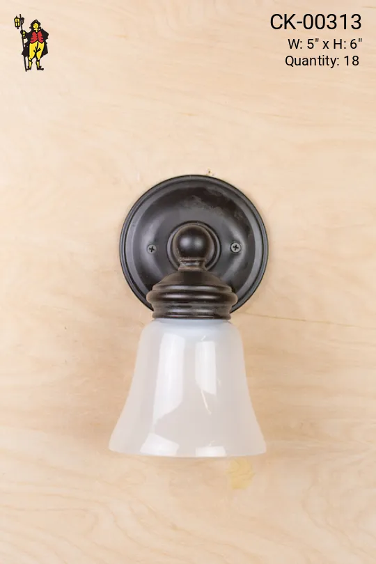 Simple Bronze Finished Downlight Wall Sconce