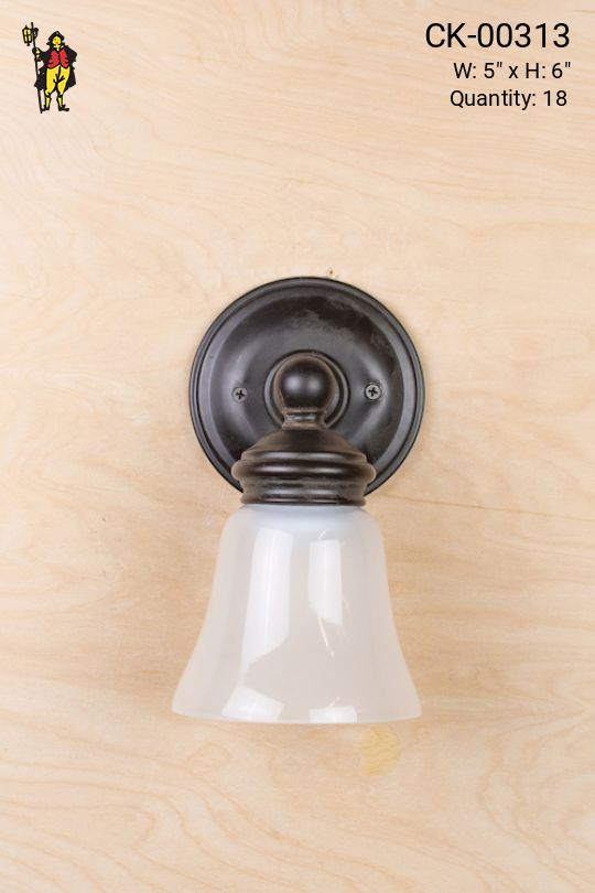 Simple Bronze Finished Downlight Wall Sconce