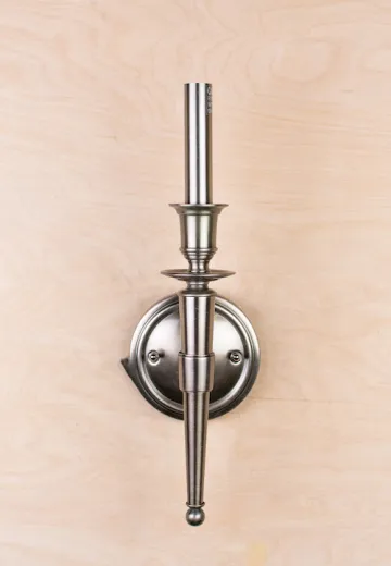 Traditional Nickel Single Candle Wall Sconce