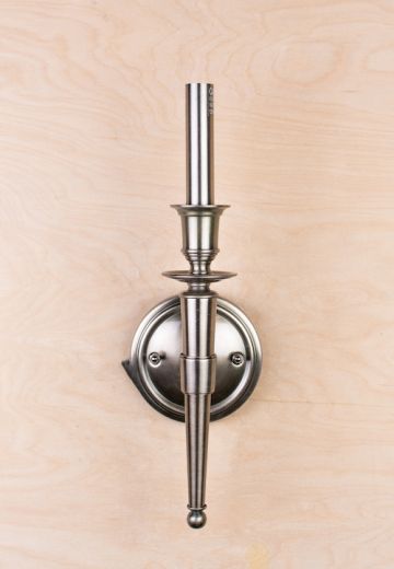 Traditional Nickel Single Candle Wall Sconce