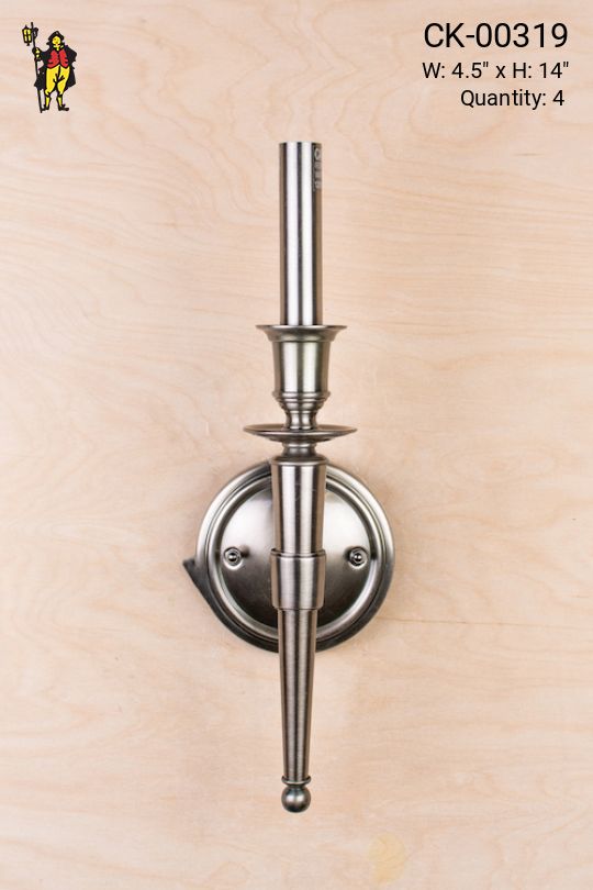 Traditional Nickel Single Candle Wall Sconce