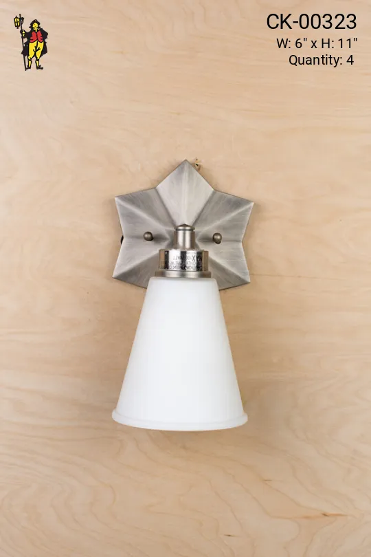 Star Shaped Matte Nickel Wall Sconce