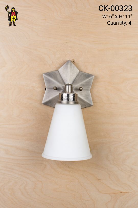 Star Shaped Matte Nickel Wall Sconce