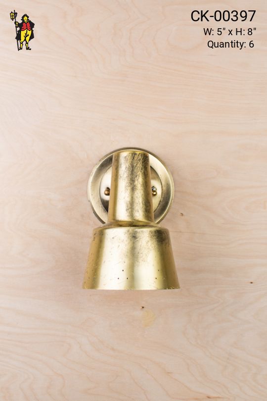 Polished Brass Spotlight Wall Sconce