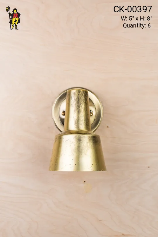Polished Brass Spotlight Wall Sconce