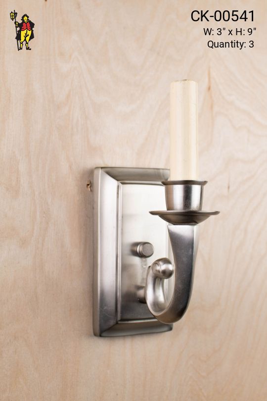 Curved Arm Candle Wall Sconce