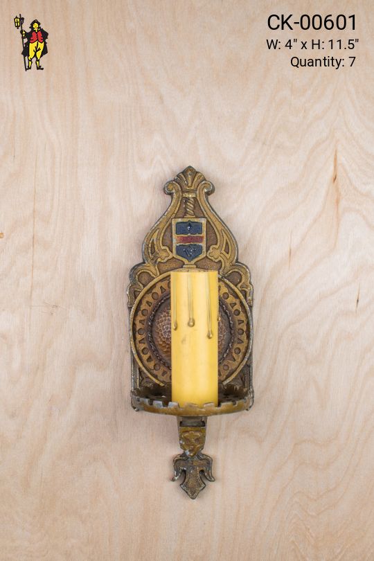 One Light Brushed Brass Wall Sconce (Color Varies)