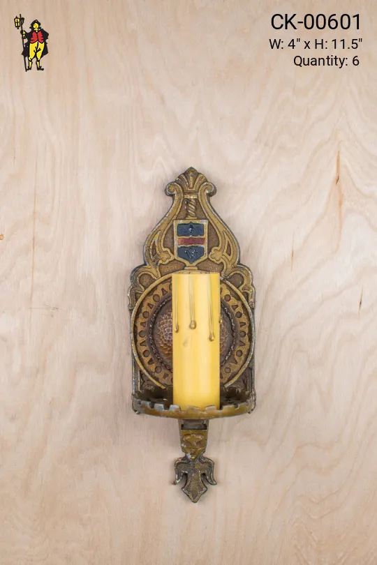 One Light Brushed Brass Wall Sconce (Color Varies)