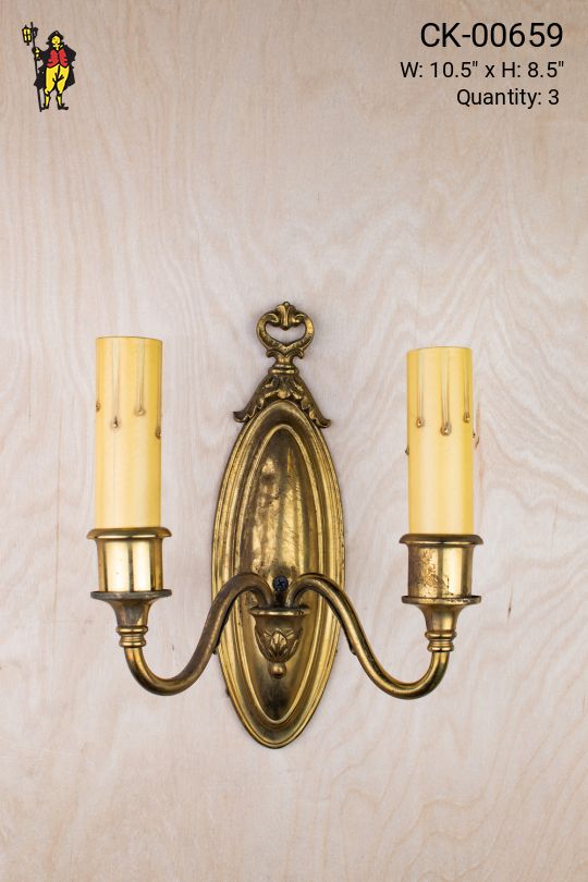 Two Arm Traditional Candle Wall Sconce