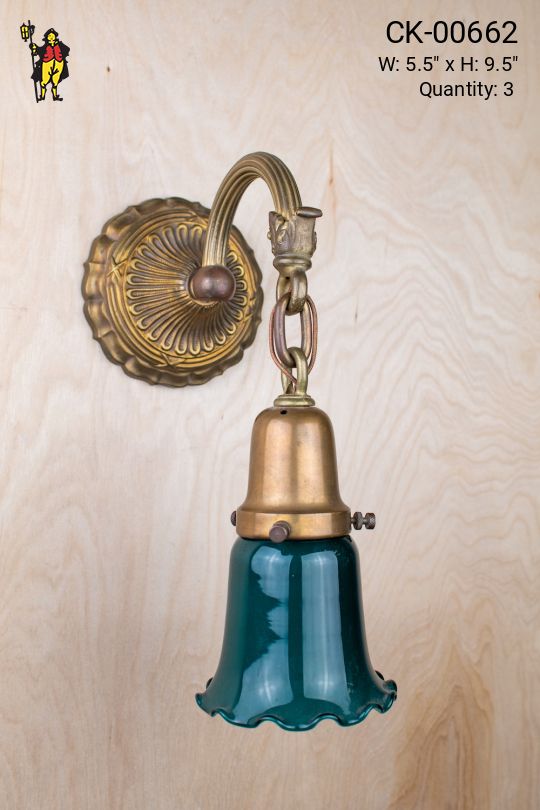 Hanging Glass Shaded Wall Sconce