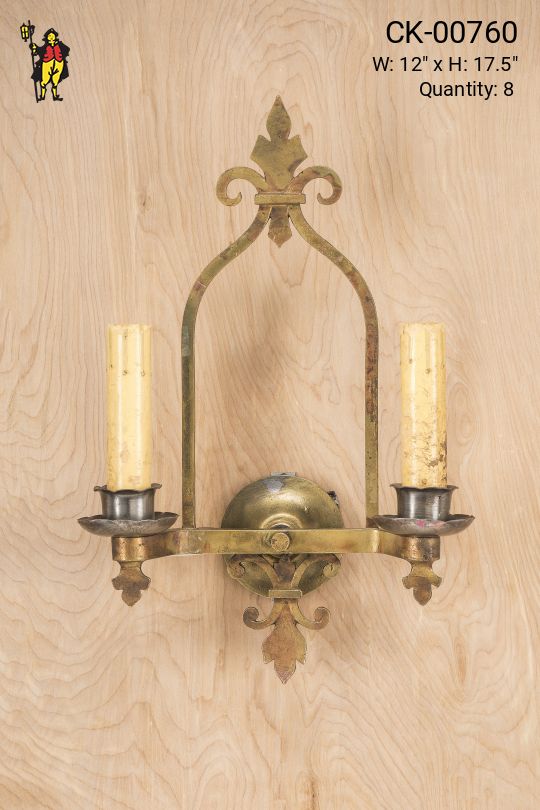 Gothic Two Candle Wall Sconce