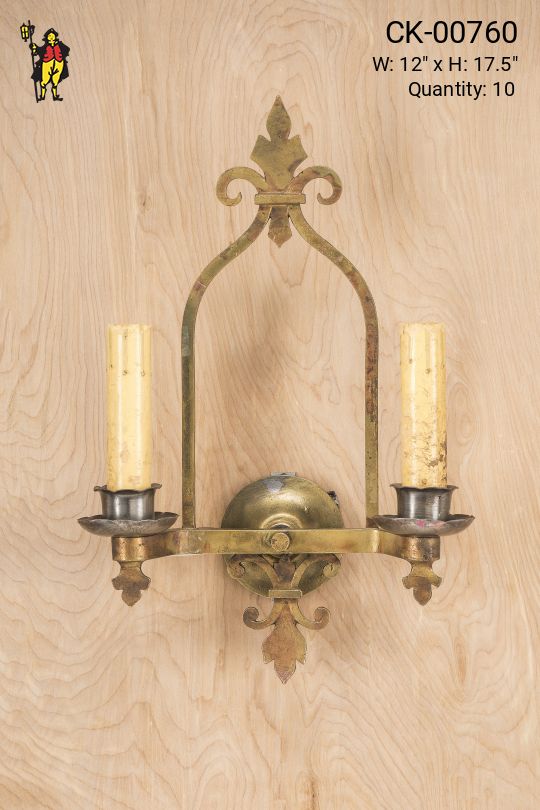 Gothic Two Candle Wall Sconce