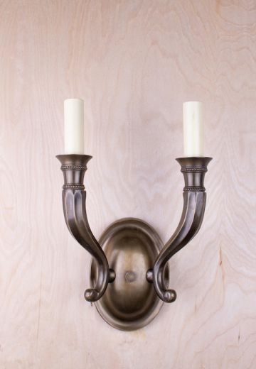 Bronze Two Candle Wall Sconce