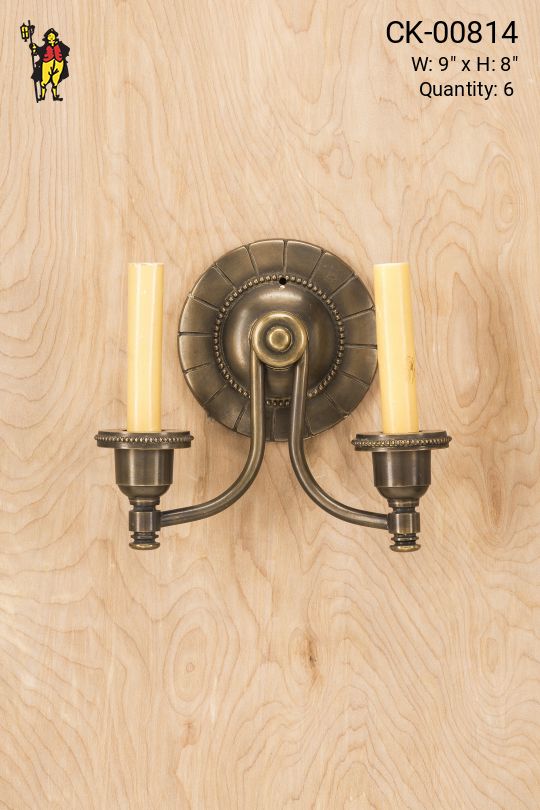 Floral Two Candle Wall Sconce
