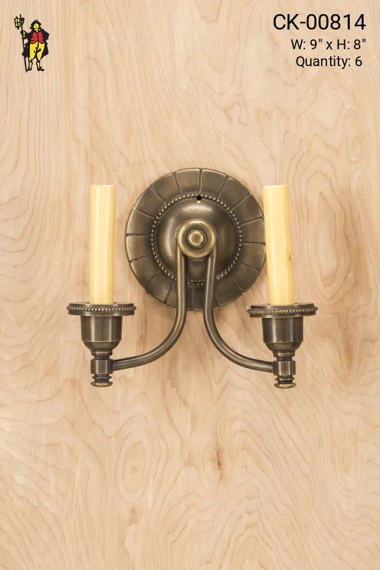 Floral Two Candle Wall Sconce