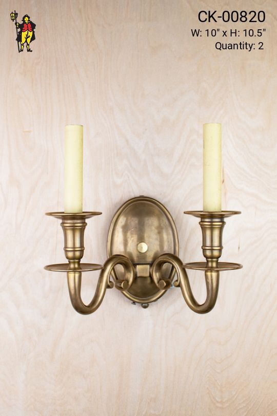 Traditional Two Candle Wall Sconce
