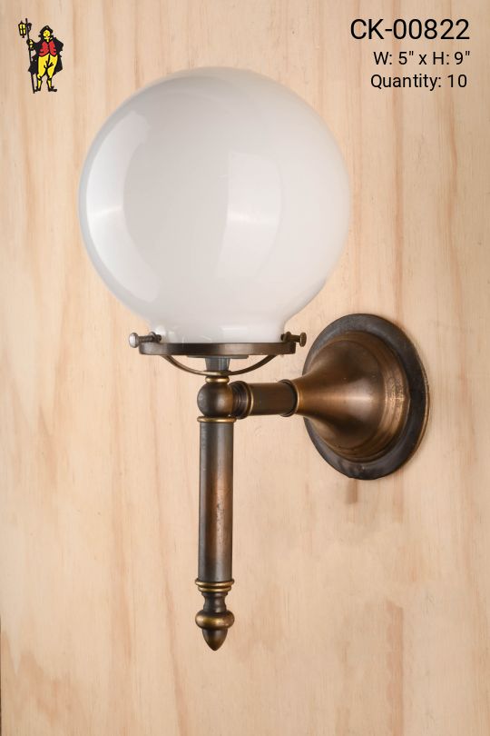 Torch Style Wall Sconce w/Frosted Glass Sade