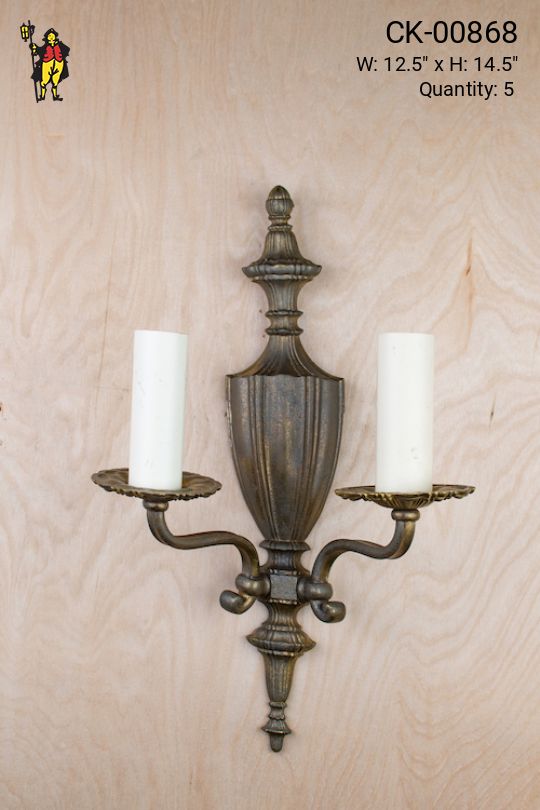 Traditional Two Candle Wall Sconce