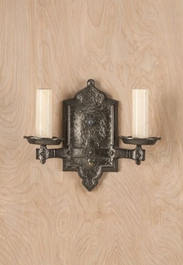 Gothic Two Candle Wall Sconce
