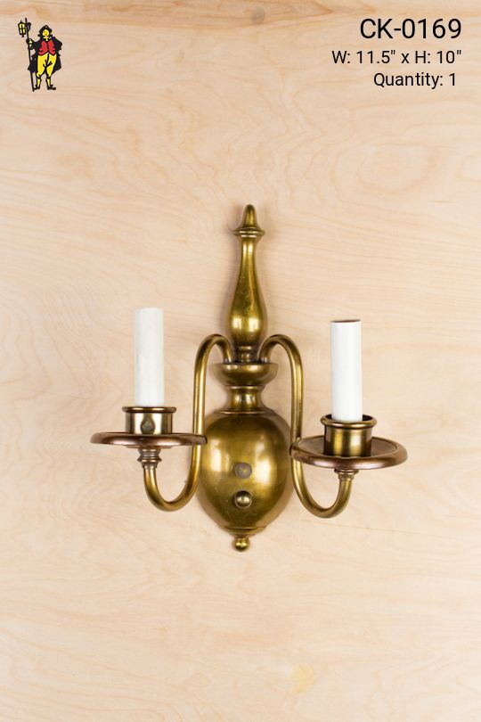 Traditional Two Arm Candle Wall Sconce