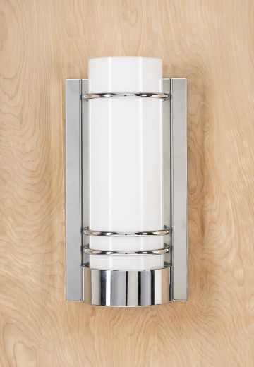 Mid-Century Frosted Plastic Shaded Wall Sconce