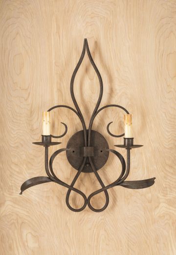 Wrought Iron Gothic Candle Wall Sconce