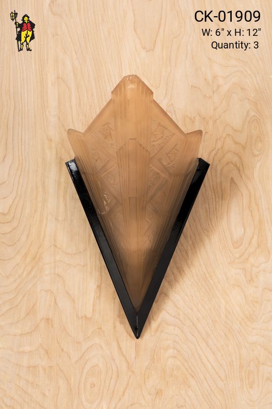 Gothic Amber Glass Wall Sconce