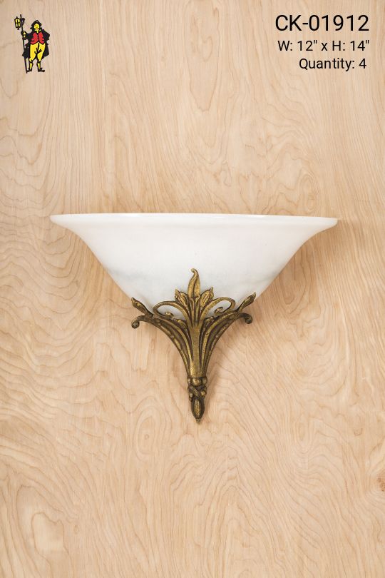 Gothic Glass Bowl Pocket Wall Sconce