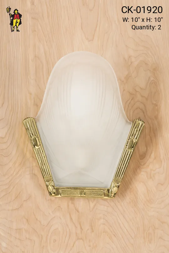 Art Deco Glass Shell Wall Sconce