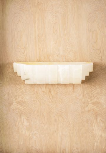 Rounded Marbleized Wall Sconce